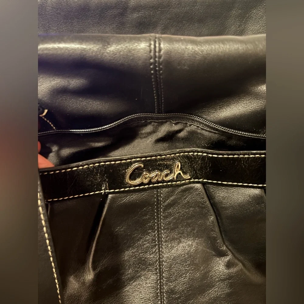 COACH leather diaper bag